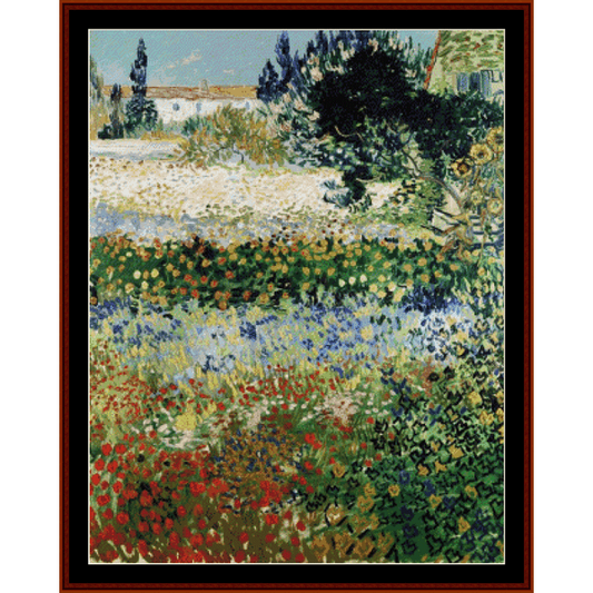 Flowering Garden, 1888 - Van Gogh cross stitch pattern