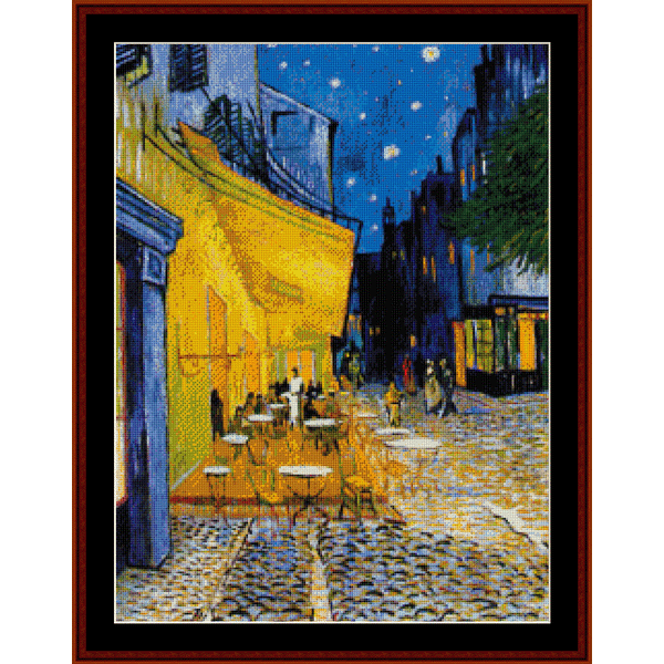 Cafe Terrace- Van Gogh cross stitch pattern