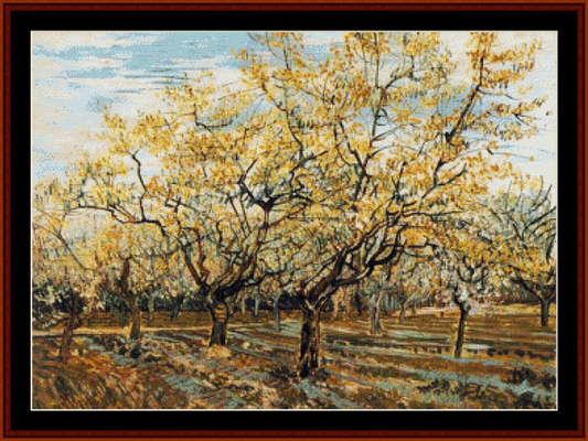 Blossoming Orchard - Van Gogh cross stitch pattern