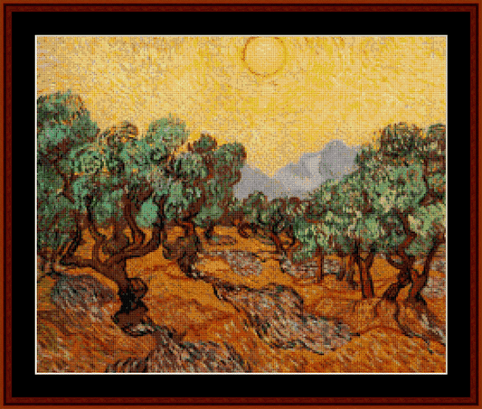 Olive Trees - Van Gogh cross stitch pattern