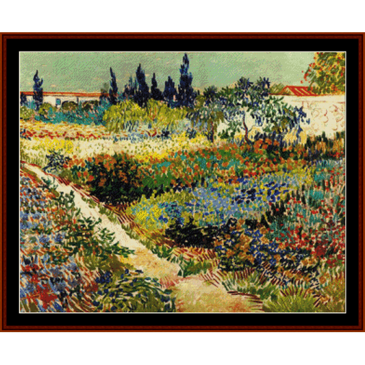 Flowering Garden in Summer - Van Gogh cross stitch pattern