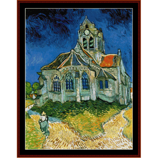 Church at Auvers - Van Gogh cross stitch pattern