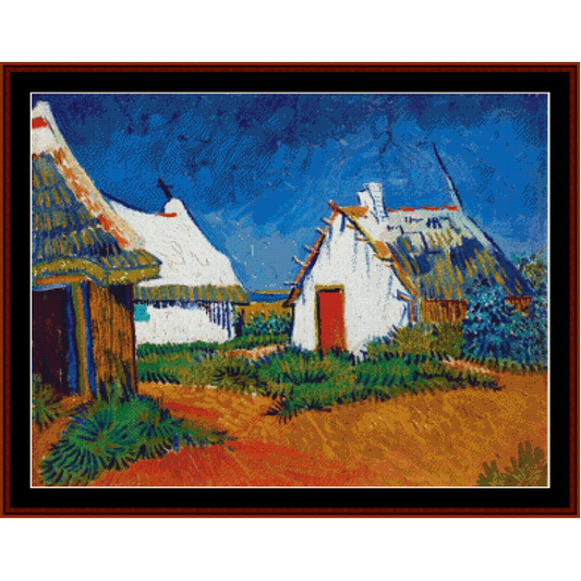 Cottages at Sainte Maries - Van Gogh cross stitch pattern