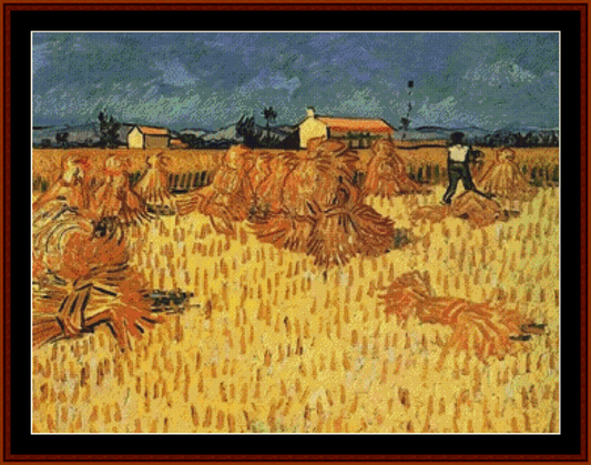 Corn Harvest in Provence - Van Gogh cross stitch pattern