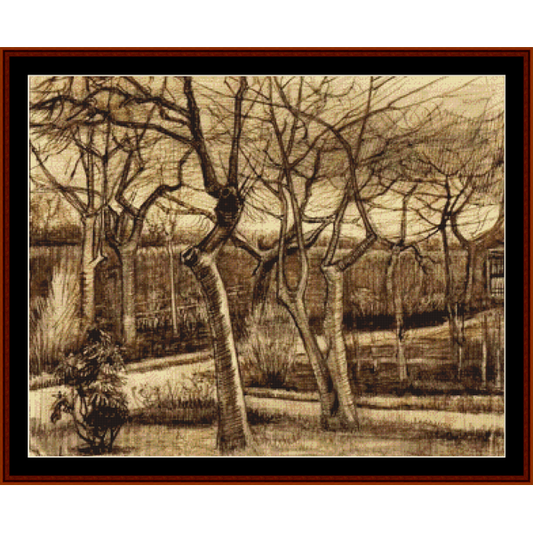 The Vicarage Garden - Van Gogh cross stitch pattern