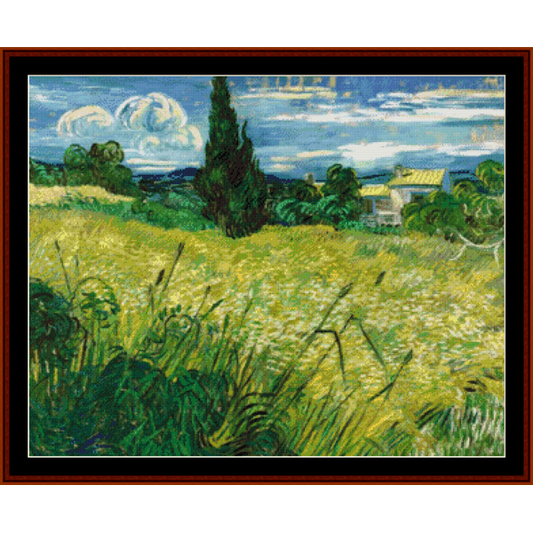 Green Field - Van Gogh cross stitch pattern