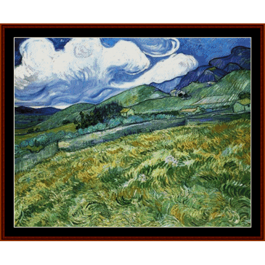 Mountainous Landscape - Van Gogh cross stitch pattern