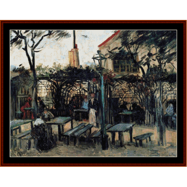 Terrace of a Cafe - Van Gogh pdf cross stitch pattern