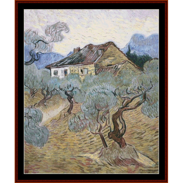 The White Cottage - Van Gogh cross stitch pattern