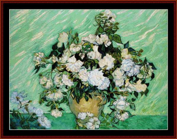 Roses - Van Gogh pdf cross stitch pattern