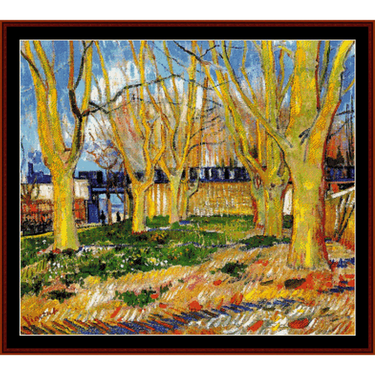 Avenue of Trees - Van Gogh cross stitch pattern