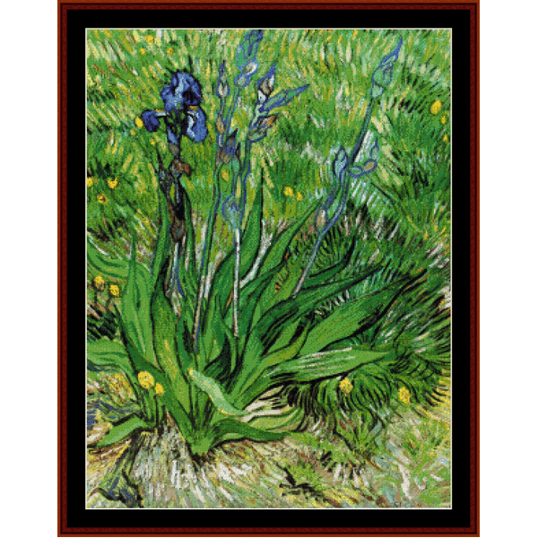 The Iris - Van Gogh cross stitch pattern