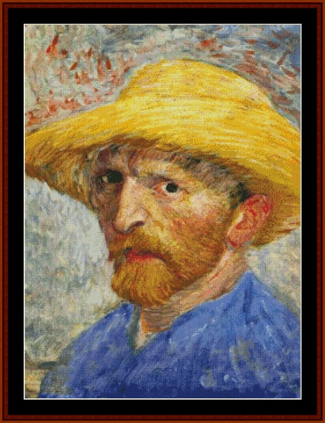 Self Portrait - Vincent Van Gogh pdf cross stitch pattern