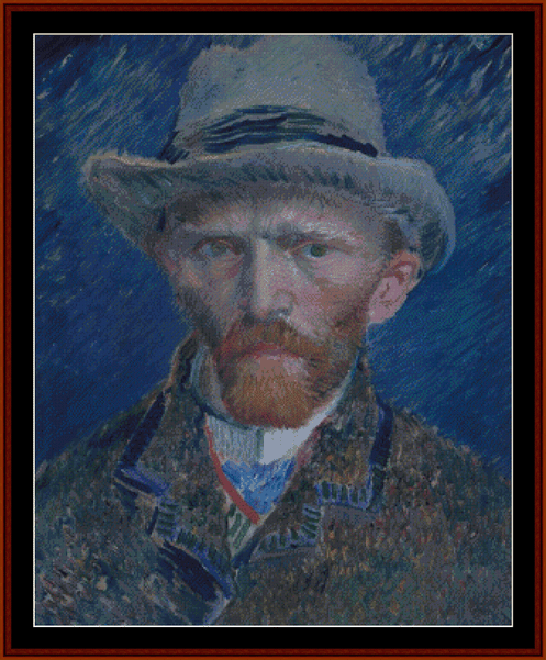 Self Portrait - Van Gogh cross stitch pattern