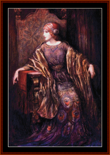 Expectation - Vintage Art pdf cross stitch pattern