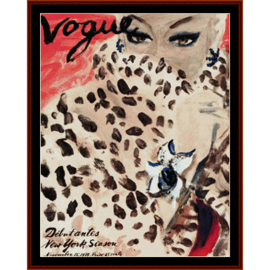 Vogue Cover, Nov. 1939 cross stitch pattern