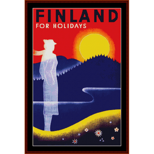 Finland for Holidays cross stitch pattern