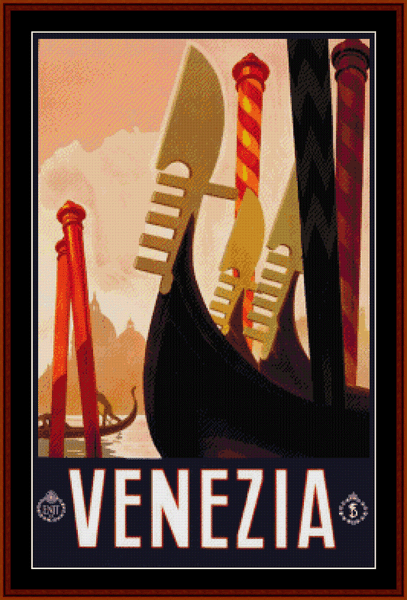 Venezia - Vintage Poster pdf cross stitch pattern