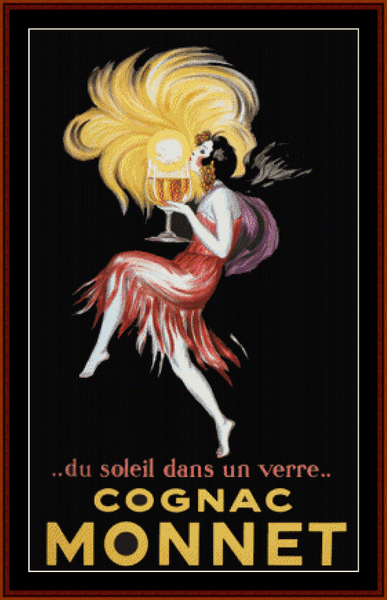 Monnet - Vintage Poster pdf cross stitch pattern