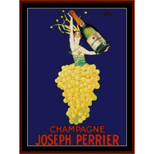 Champagne Joseph Perrier cross stitch pattern
