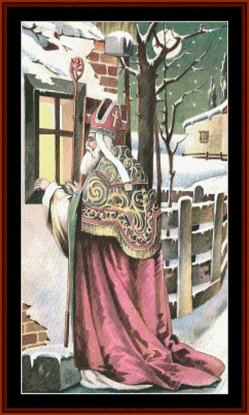 Victorian Santa 11 - Christmas pdf cross stitch pattern