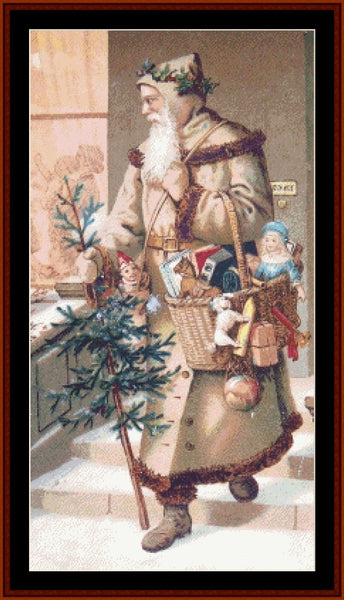 Victorian Santa 14 - Christmas pdf cross stitch pattern