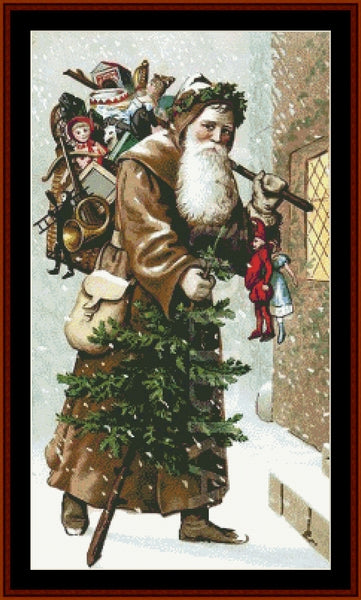 Victorian Santa 17 - Christmas pdf cross stitch pattern