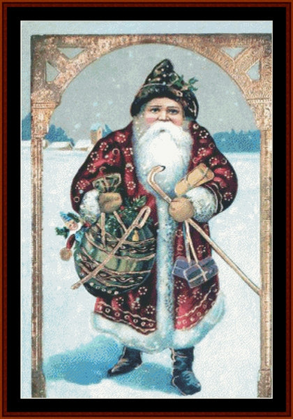 Victorian Santa 19 - Christmas pdf cross stitch pattern