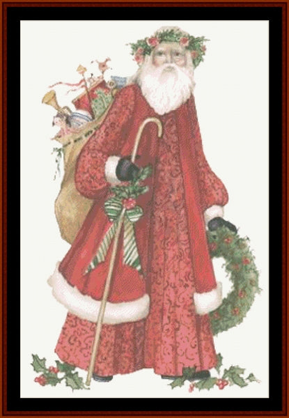 Victorian Santa 24 - Christmas pdf cross stitch pattern