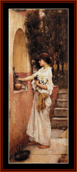 A Roman Offering - Waterhouse cross stitch pattern