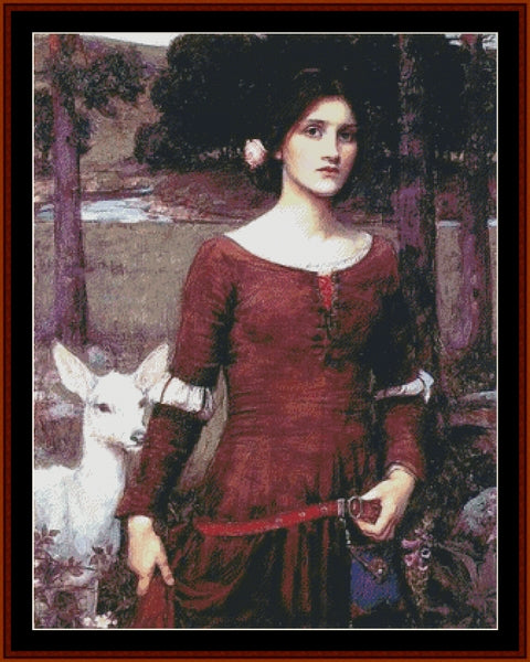 The Lady Clare II - John William Waterhouse pdf cross stitch pattern