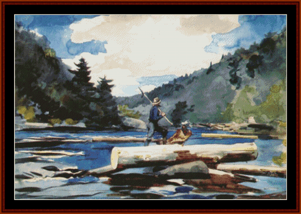 Hudson River – Winslow Homer pdf cross stitch pattern