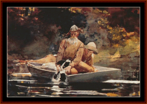 After the Hunt – Winslow Homer pdf cross stitch pattern