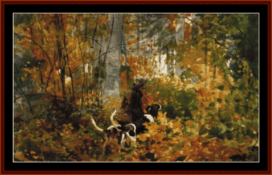 On the Trail – Winslow Homer pdf cross stitch pattern