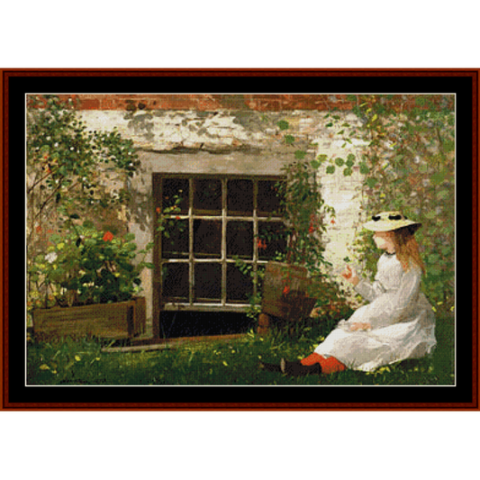 The Four Leaf Clover – Winslow Homer cross stitch pattern
