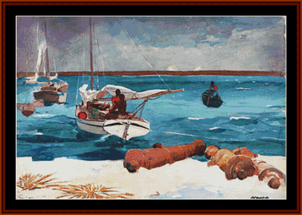 Nassau – Winslow Homer pdf cross stitch pattern