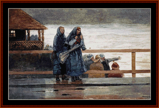 Perils of the Sea – Winslow Homer pdf cross stitch pattern