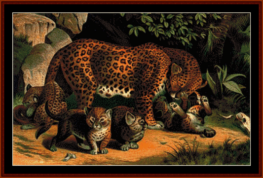 Leopards pdf cross stitch pattern