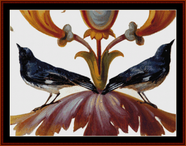 Black Throated Blue Warbler - Wildlife pdf cross stitch pattern