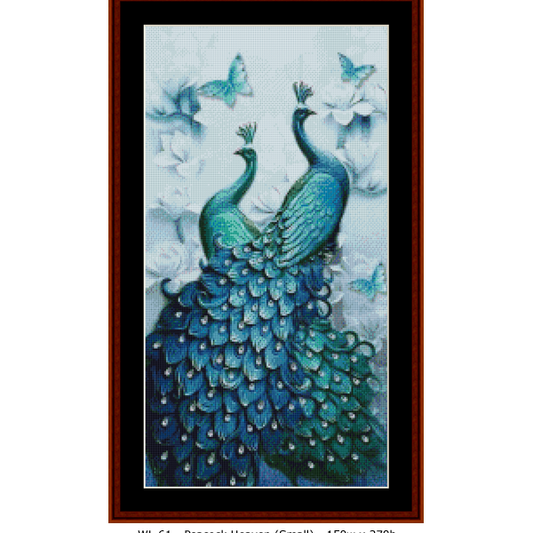 Peacock Heaven (Small) pdf cross stitch pattern by Cross Stitch Collectibles